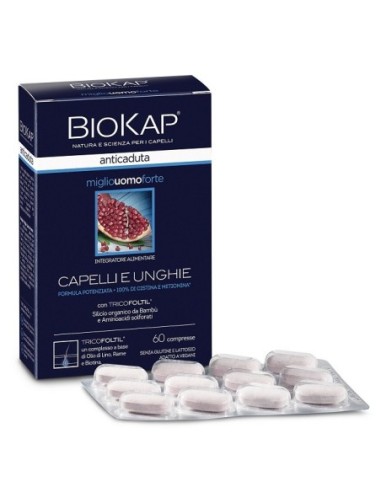 BIOKAP ANTICADUTA MIGLIO UOMO FORTE CON TRICOFOLTIL 60 COMPRESSE